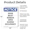 Signmission Door Must Remain Open During Occupancy, 10 in W x Rectangle, Plastic OS-2PACK-NS-P-1014-V-11506 - alternate 6